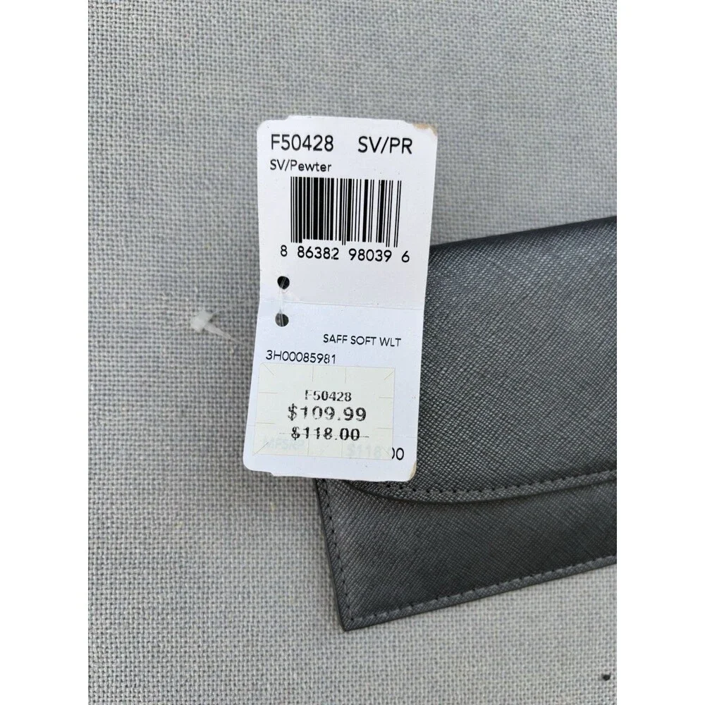 COACH Darcy Soft Wallet / Long Flap Wallet Saffiano Leather
